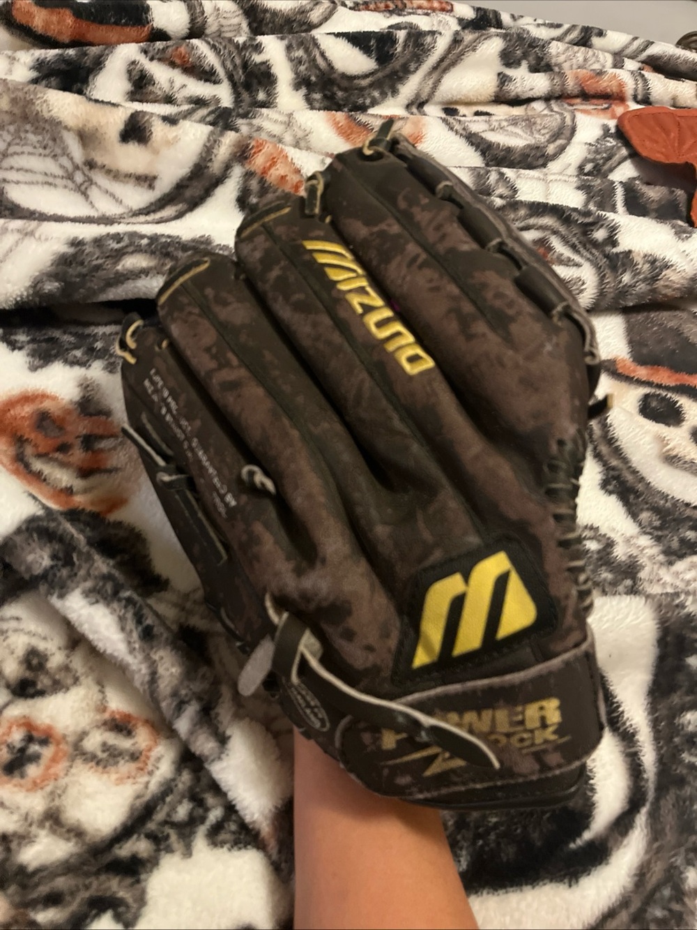 Mizuno MMX 1221LP 12" Left Hand Baseball Glove Leather Black Wrist Strap